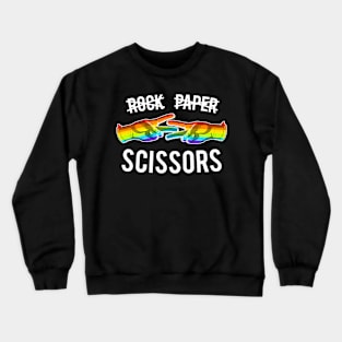 Rock Paper Scissors Lesbian Pride Rainbow Lgbt Crewneck Sweatshirt